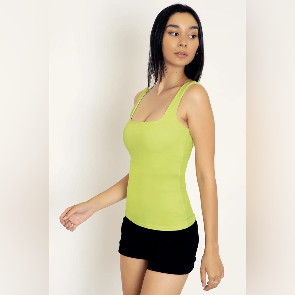 BlackMilk L Matte Lime Tank Top 💚 - Limited Sold Out!